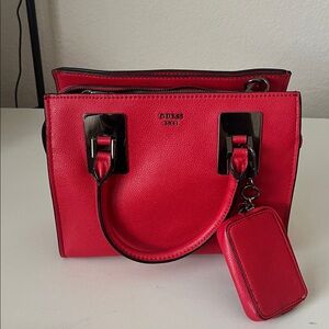 GUESS Bold Red Satchel Bag